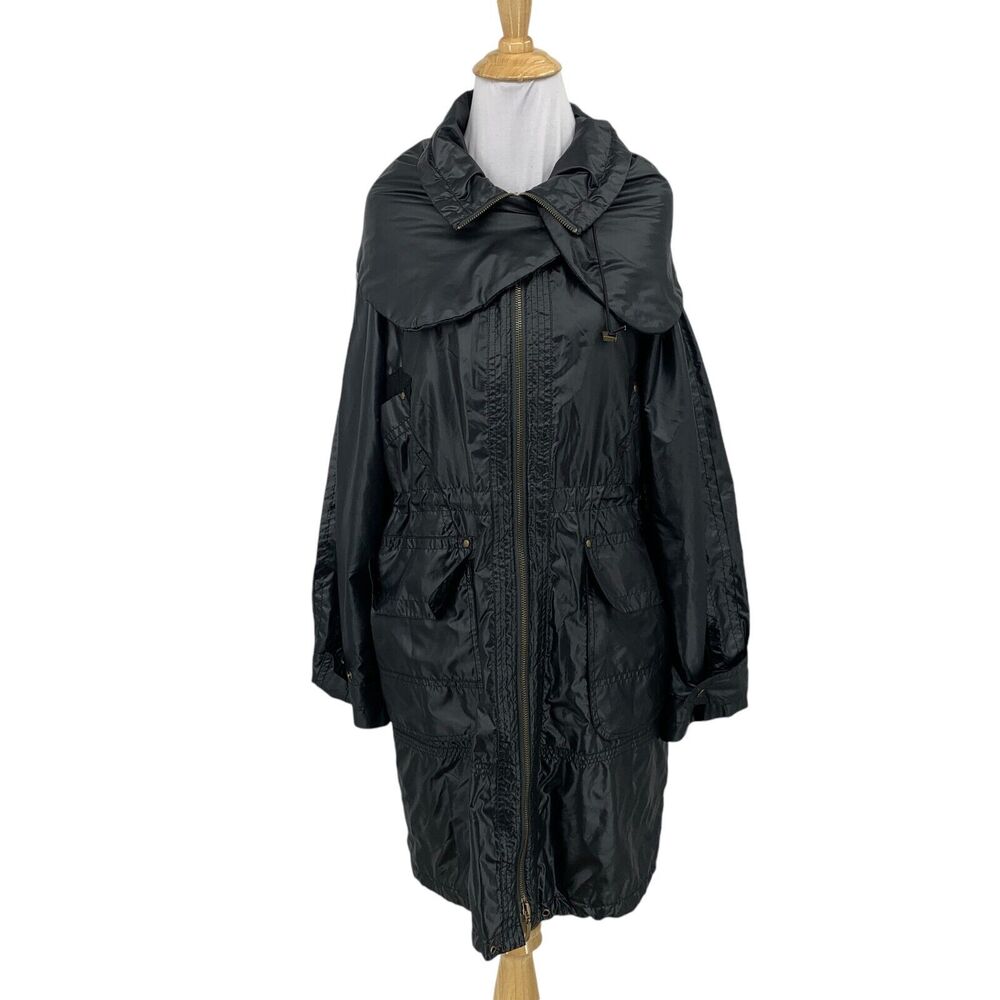 BCBGeneration Jacket Womens S Small Black Full Zip Vest Shawl Collar Lightweight